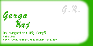 gergo maj business card