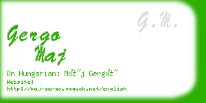 gergo maj business card